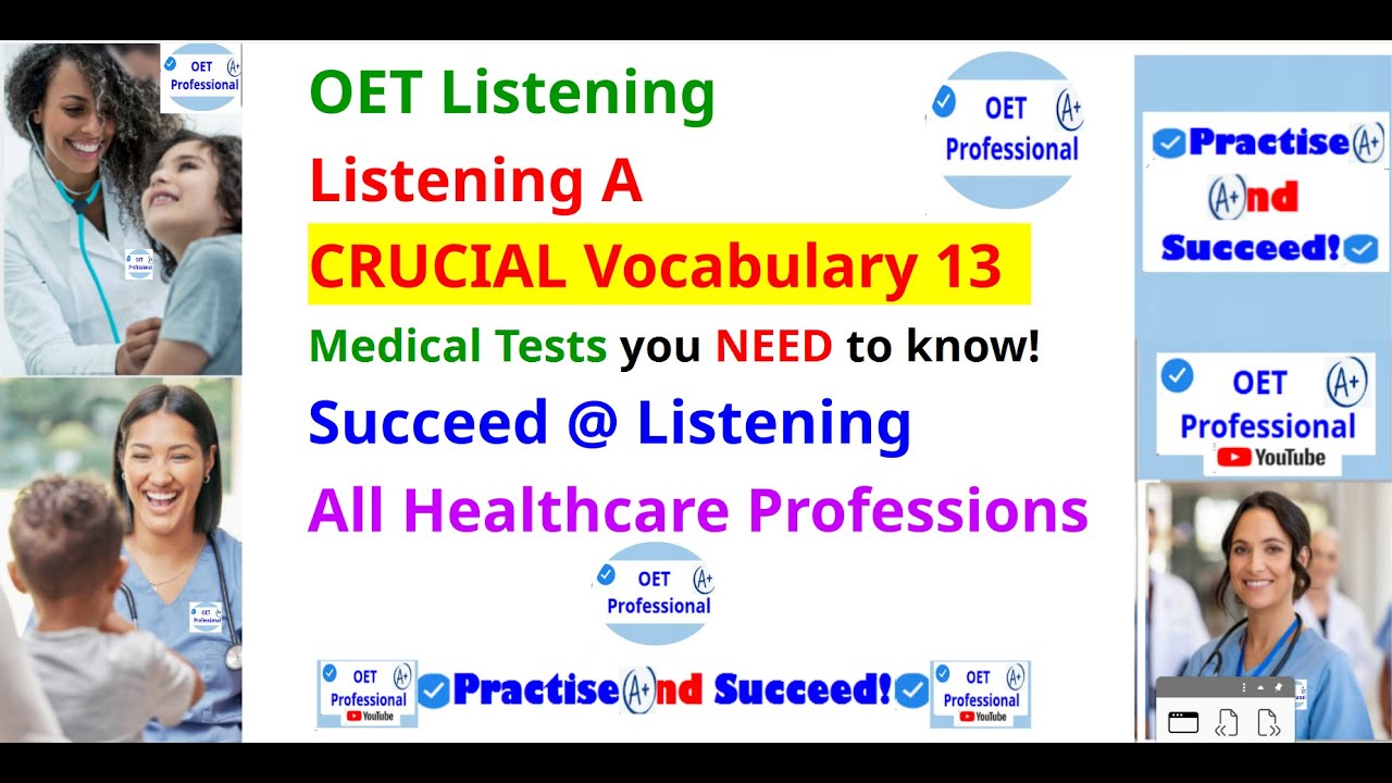 OET Listening A. Crucial Vocabulary 13. Medical Tests