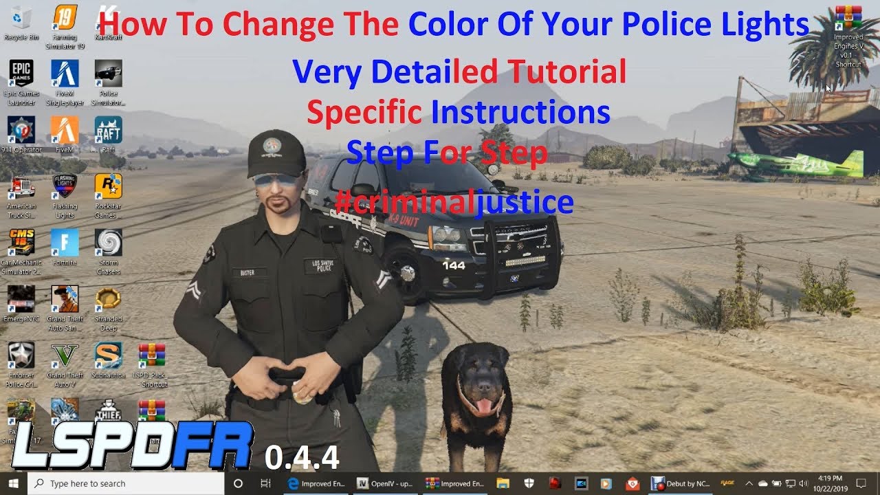 How To Change The Color Of Your Police Lights.