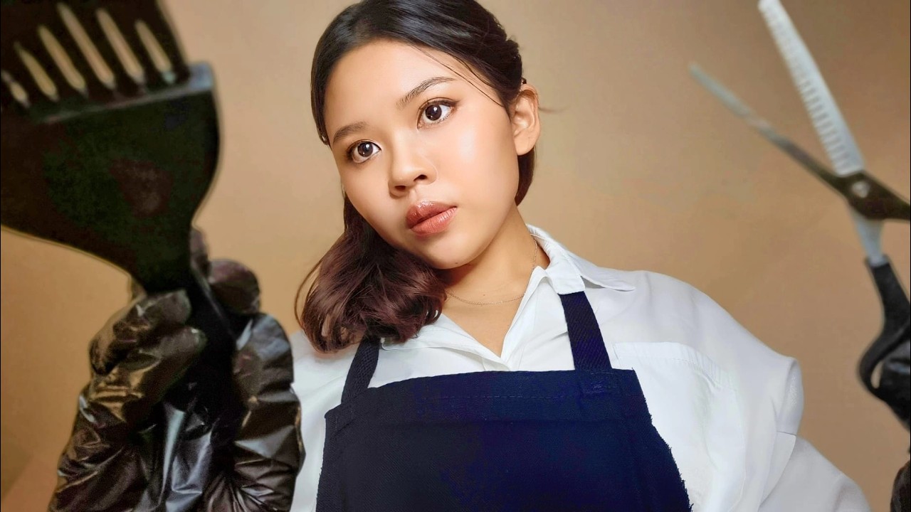 ASMR Thai Professional Hair Salon with Haircut & Dyeing 💇ช่างทำผมและทำสีให้คุณอย่างมืออาชีพ