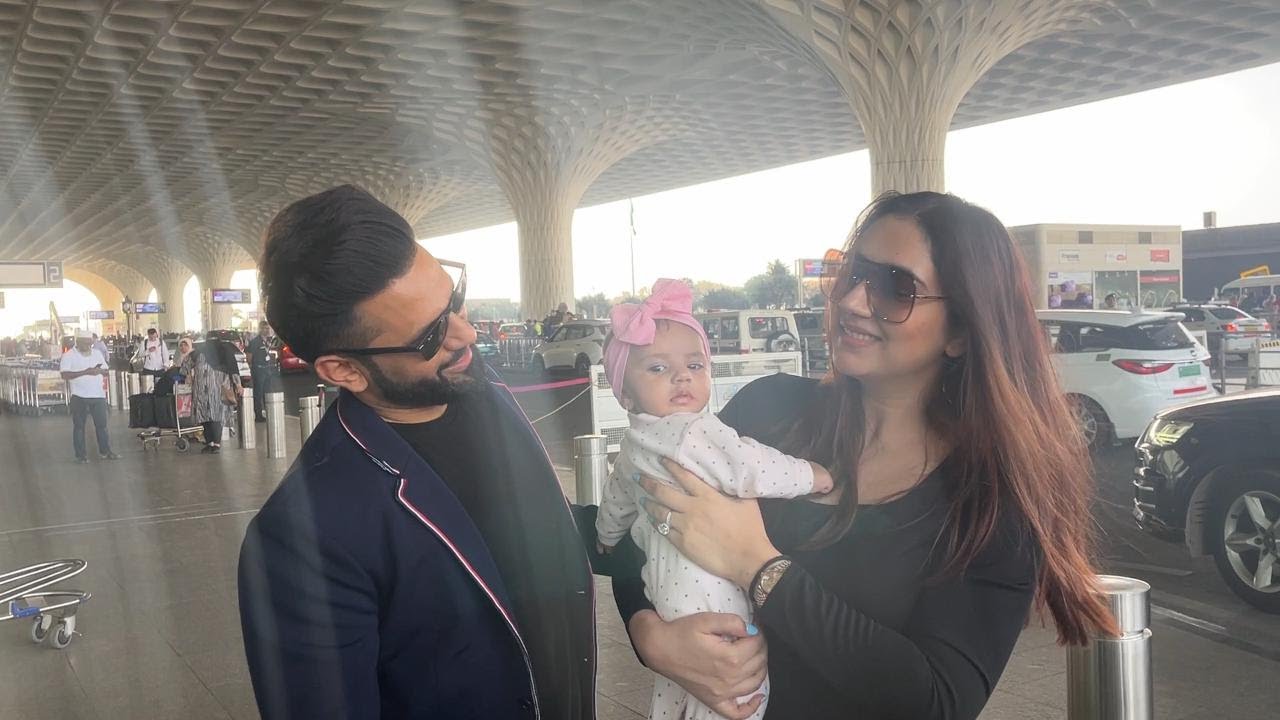 Rahul Vaidya, Disha Parmar revels their Baby face in front of media first Time , watch Cute Video