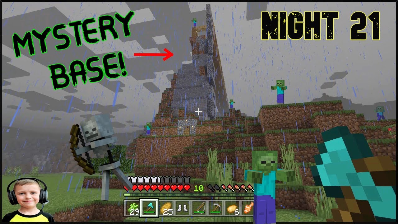 We Found a Mystery Base😮! Surviving The First 100 Nights Minecraft Night 21
