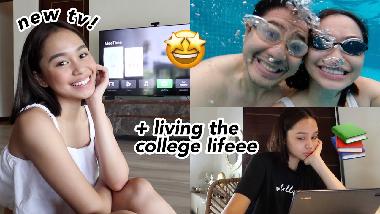 Первый день нового триместра, новое телевидение и плавание! 🌊 | ThatsBella