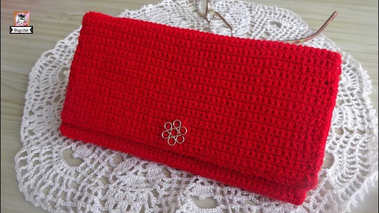 Cartera roja a CROCHET