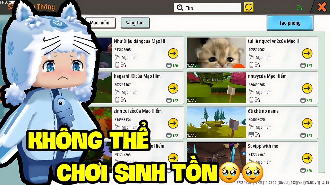 NHỮNG MAP SINH TỒN N&Agrave;Y BỊ D&Iacute;NH LỜI NGUYỀN | MEOWPEO MINI WORLD