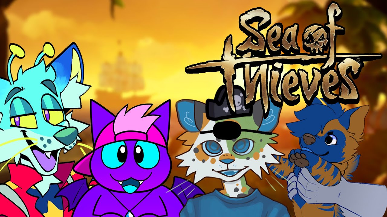 Sea of Thieves VTuber collab with @vaporbobble, @mossflwer, and @cometyeen