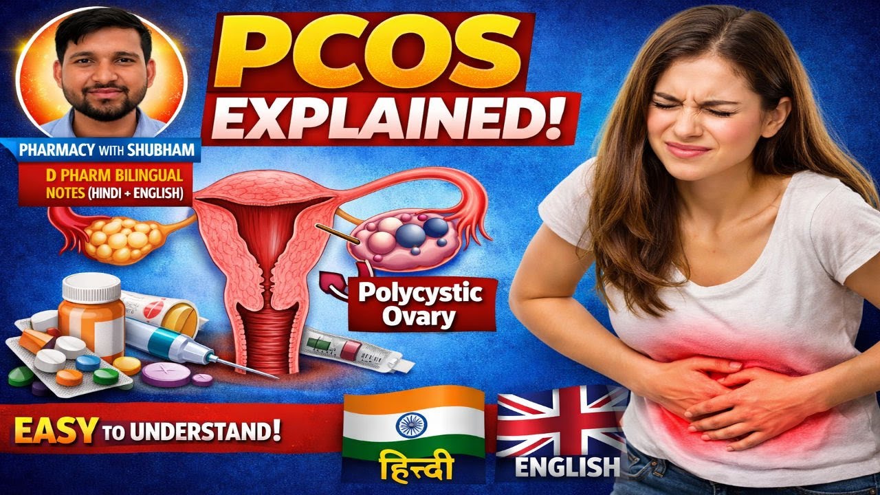 PCOS Explained Simply | Polycystic Ovary Syndrome in Hindi | Women’s Health | Pharmacy with Shubham