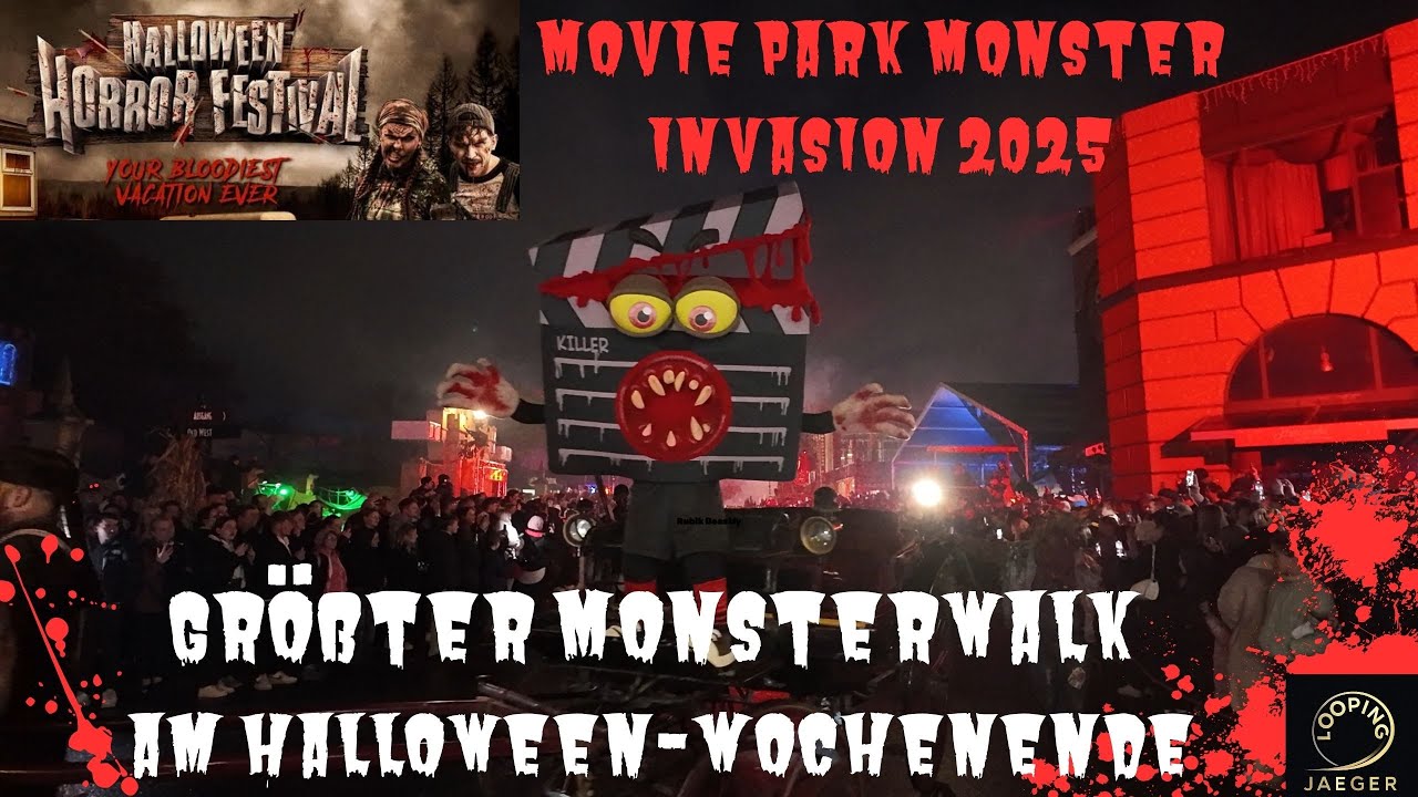 Movie Park Monster Invasion 2025 👾 | Größter Monsterwalk am Halloween-Wochenende