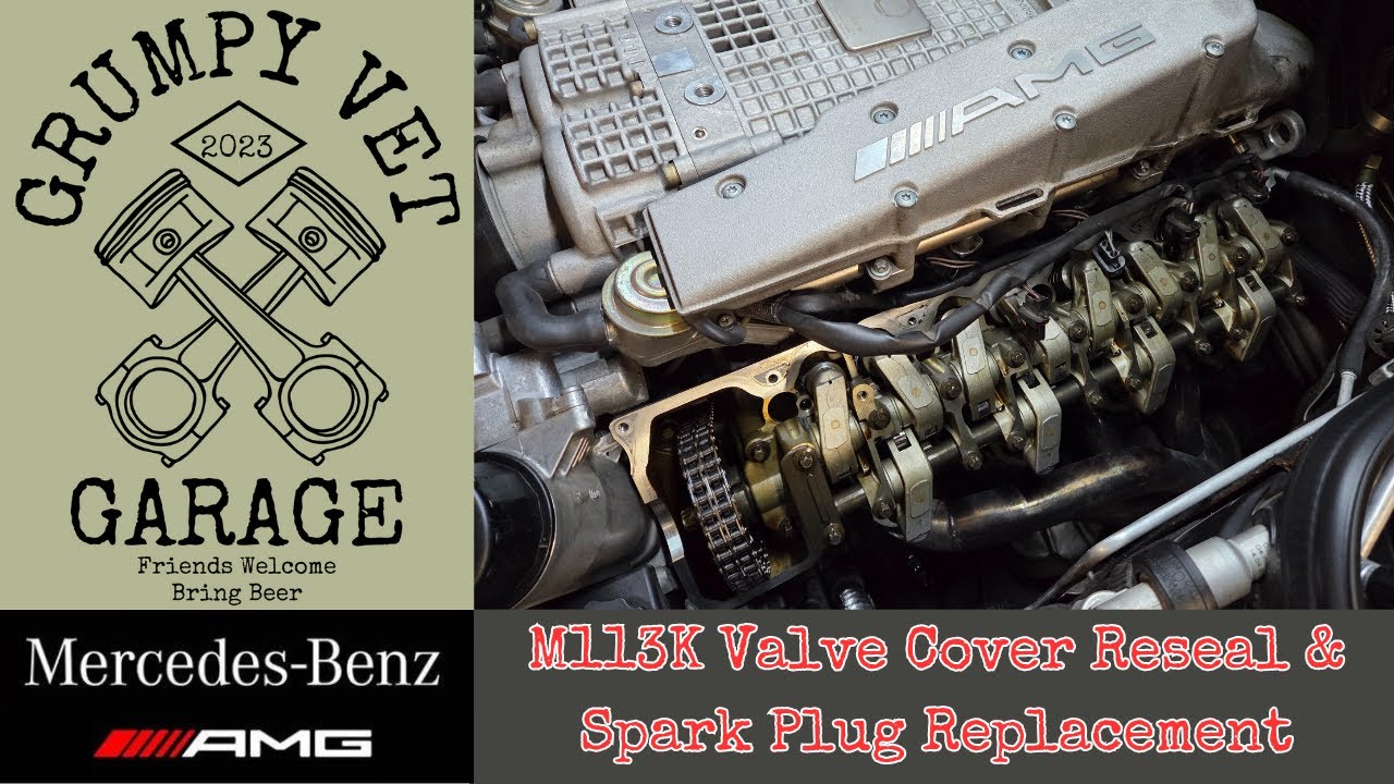 Fixing the Leaks! M113K Valve Cover Reseal & Spark Plug Swap E55 AMG DIY