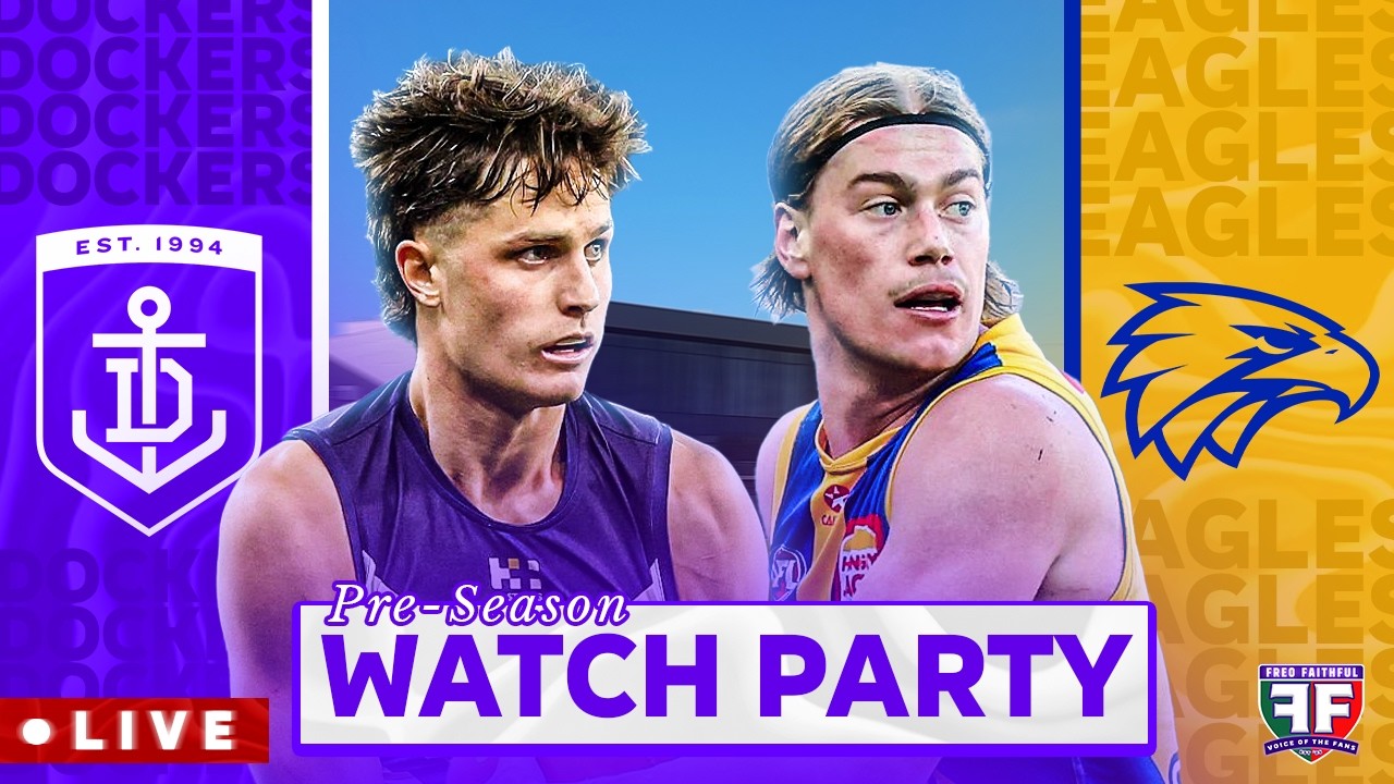 FREMANTLE vs WEST COAST Watch Party LIVE! | AFL Pre Season 2026