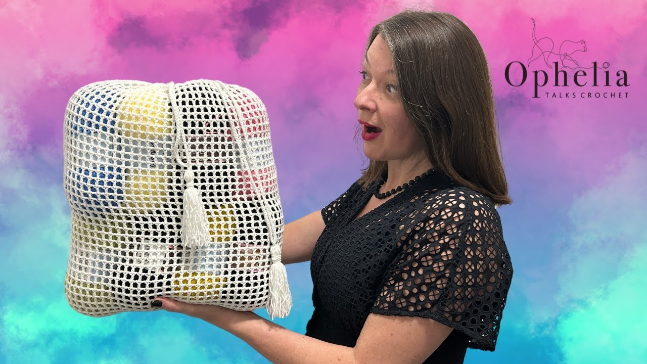 Crochet Tutorial Drawstring Bag // Crochet your own Organza Bag // Ophelia Talks Crochet