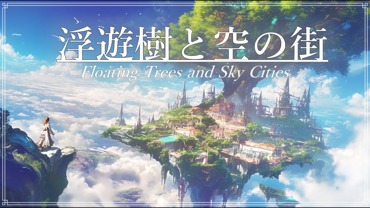【作業用BGM】浮遊樹と空の街《60min》【睡眠/勉強/作業用BGM】