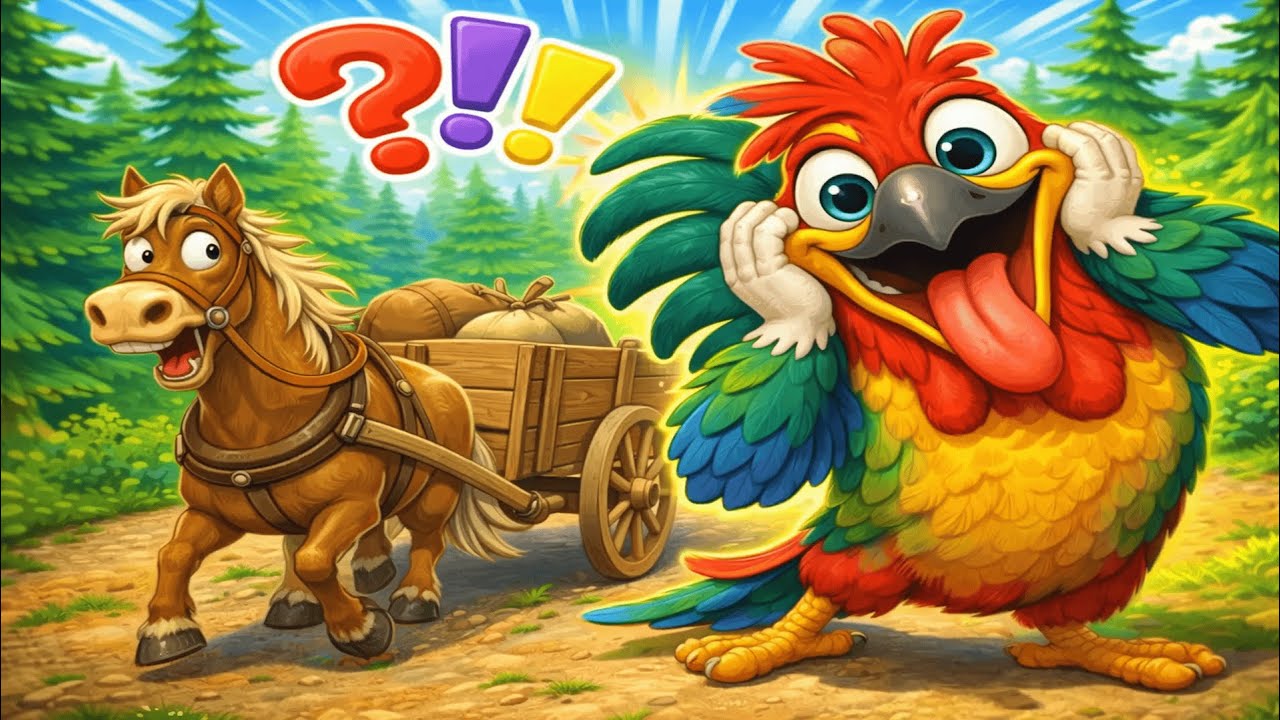 Papagalul Năzdrăvan 🦜 | Povești Amuzante Copii | TUXI KIDS