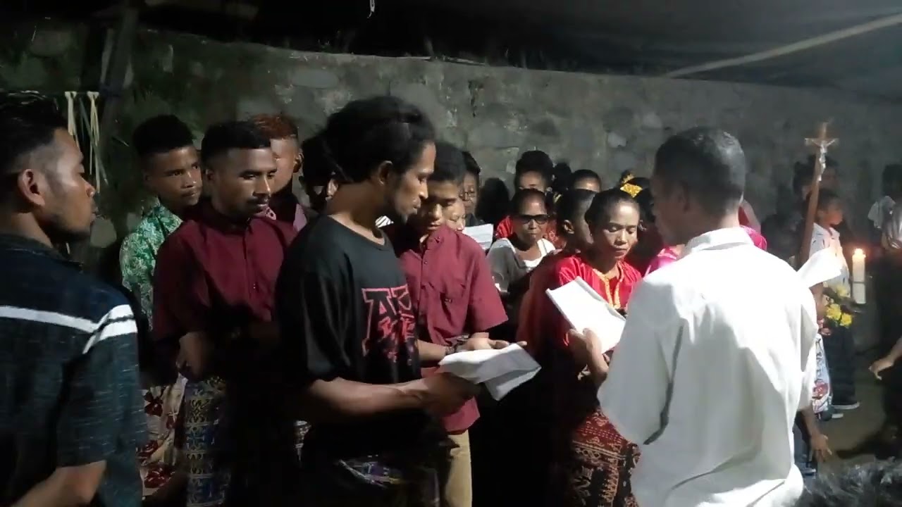 Lagu Pentaktaan penerimaan Arca Bunda Maria di Lingkungan Ribang Tada Lado