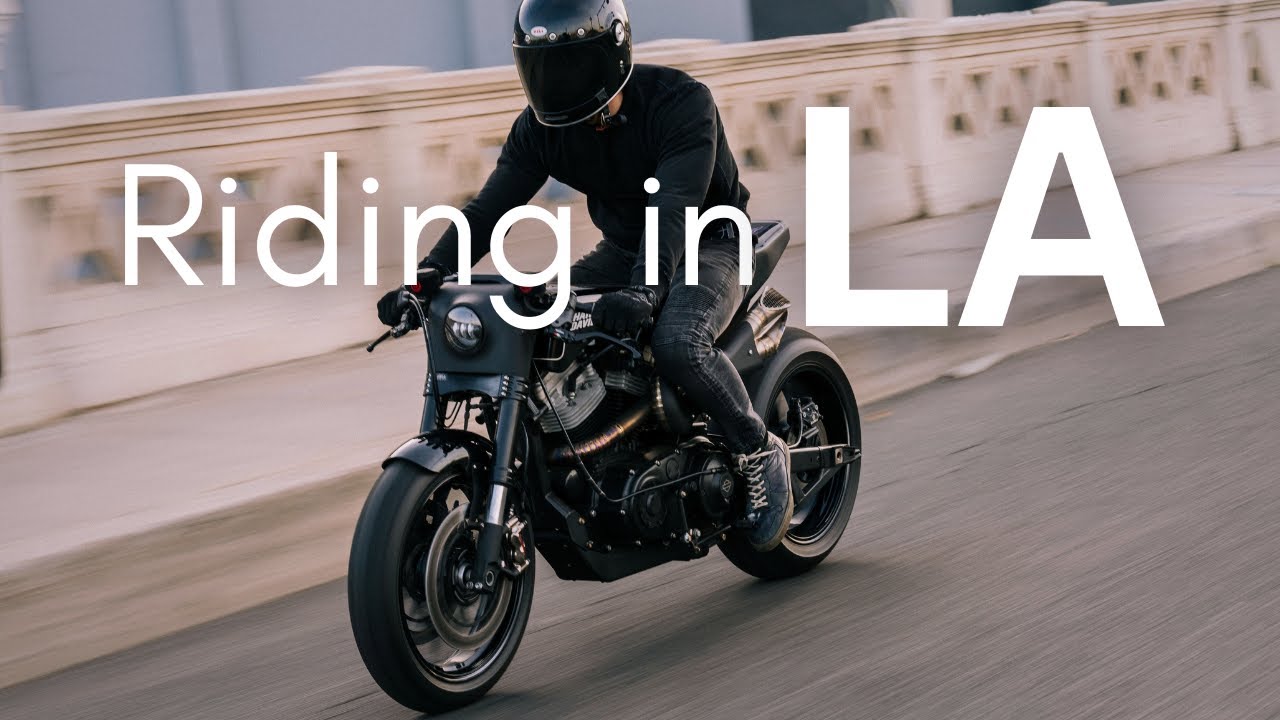 Riding my one-off, custom motorcycle in Los Angeles / Raw Clips