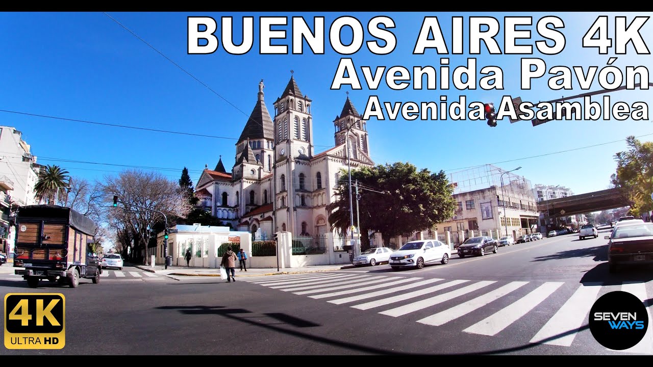 [4K] BUENOS AIRES - AVENIDA PAVON / AV. ASAMBLEA / MEDALLA MILAGROSA (Boedo/Parque Chacabuco)