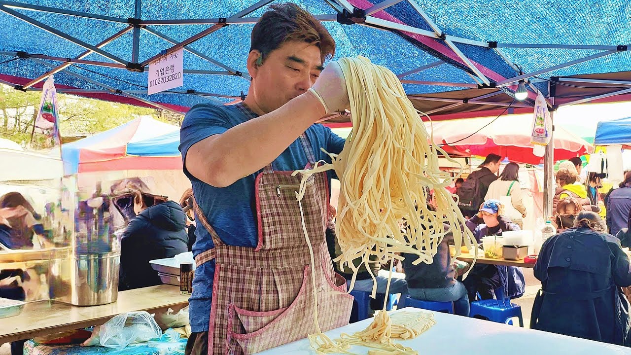 서울 인근에 위치한 김포북변오일장 맛집 Top3 몰아보기(칼국수, 핫바, 도래창)ㅣkorea gimpo market food Top3 - korean street food