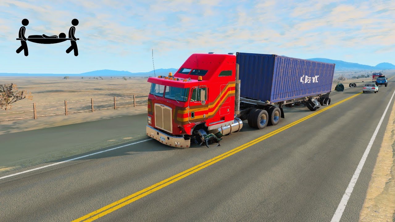 Dangerous Overtaking and Car Crahes #1 BeamNG.Drive