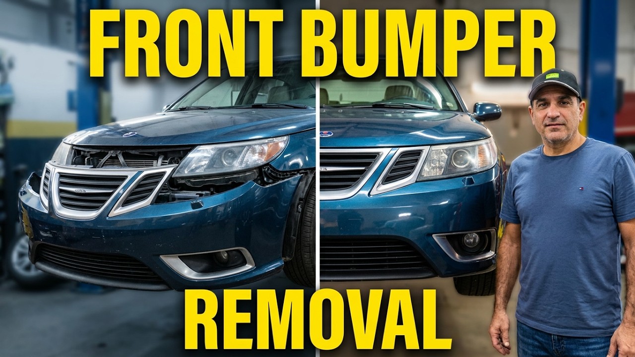 How to Remove Front Bumper Cover, Upper Support & Headlight Assembly SAAB 9-3 2008-2011