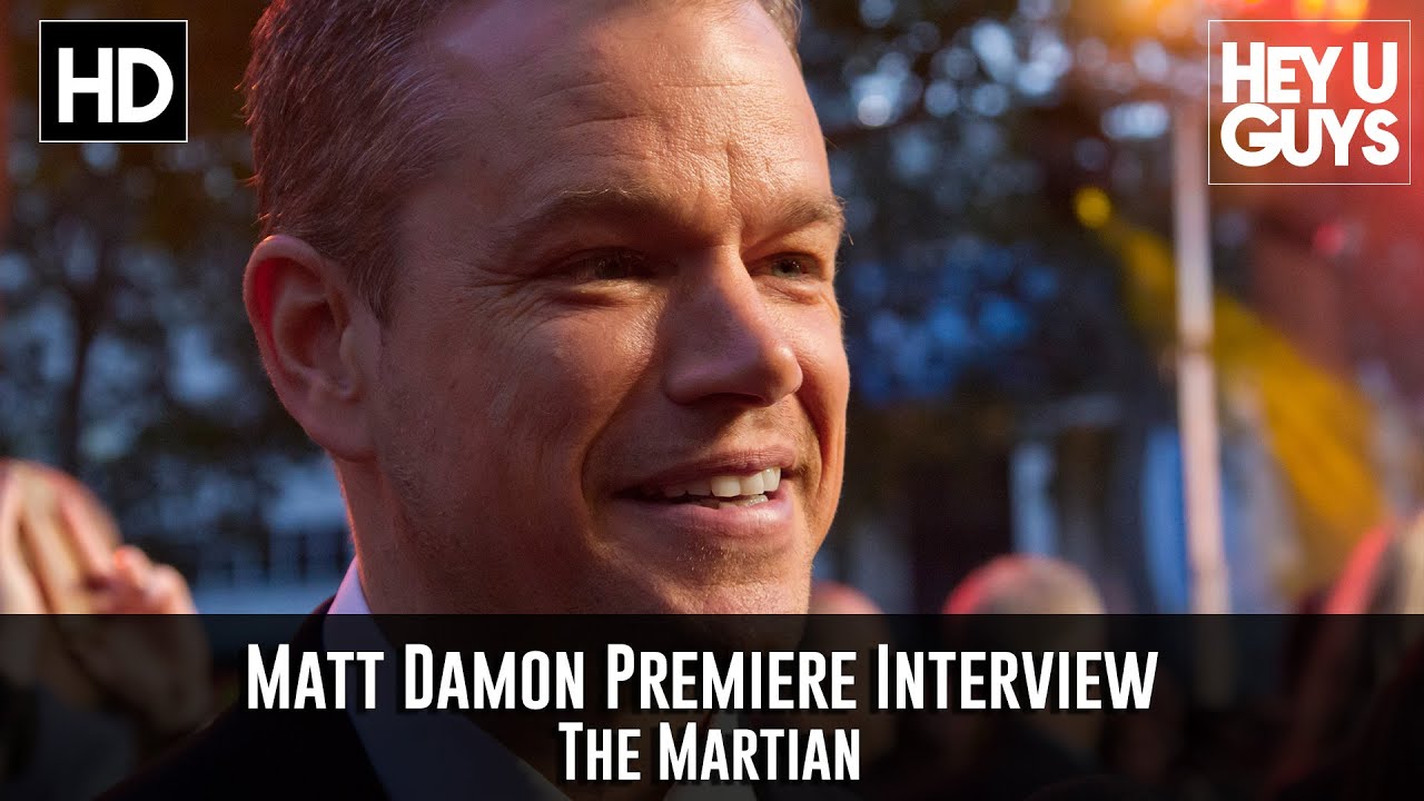 Matt Damon Interview - The Martian Premiere (Jason Bourne vs. James Bond)