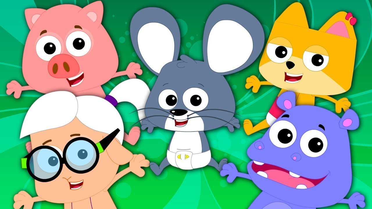 fünf kleine Babys | springender Reim für Kinder | Springen auf dem Bett | Five Little Babies