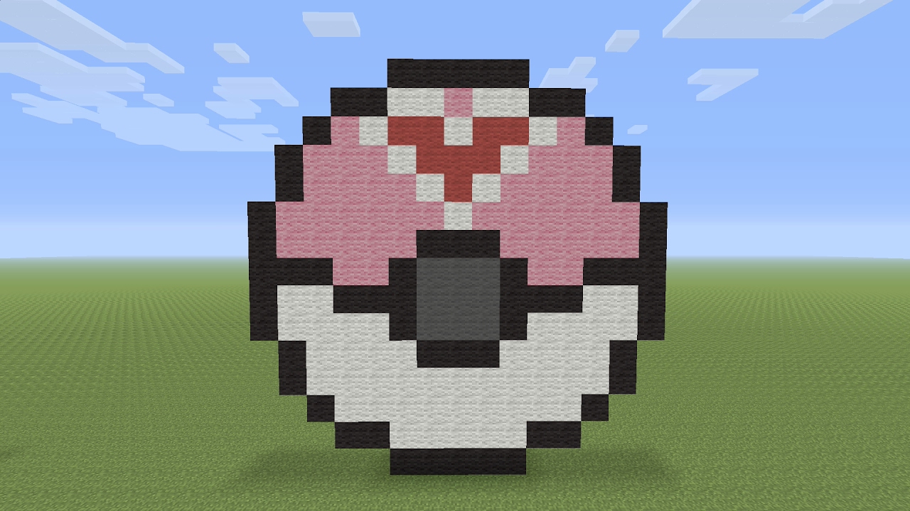 Minecraft Pixel Art - Pokémon Love Ball