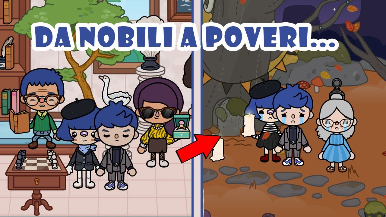 Da nobili a poveri - La famiglia di Cosmo e Nebula [ Toca life world sad story ]