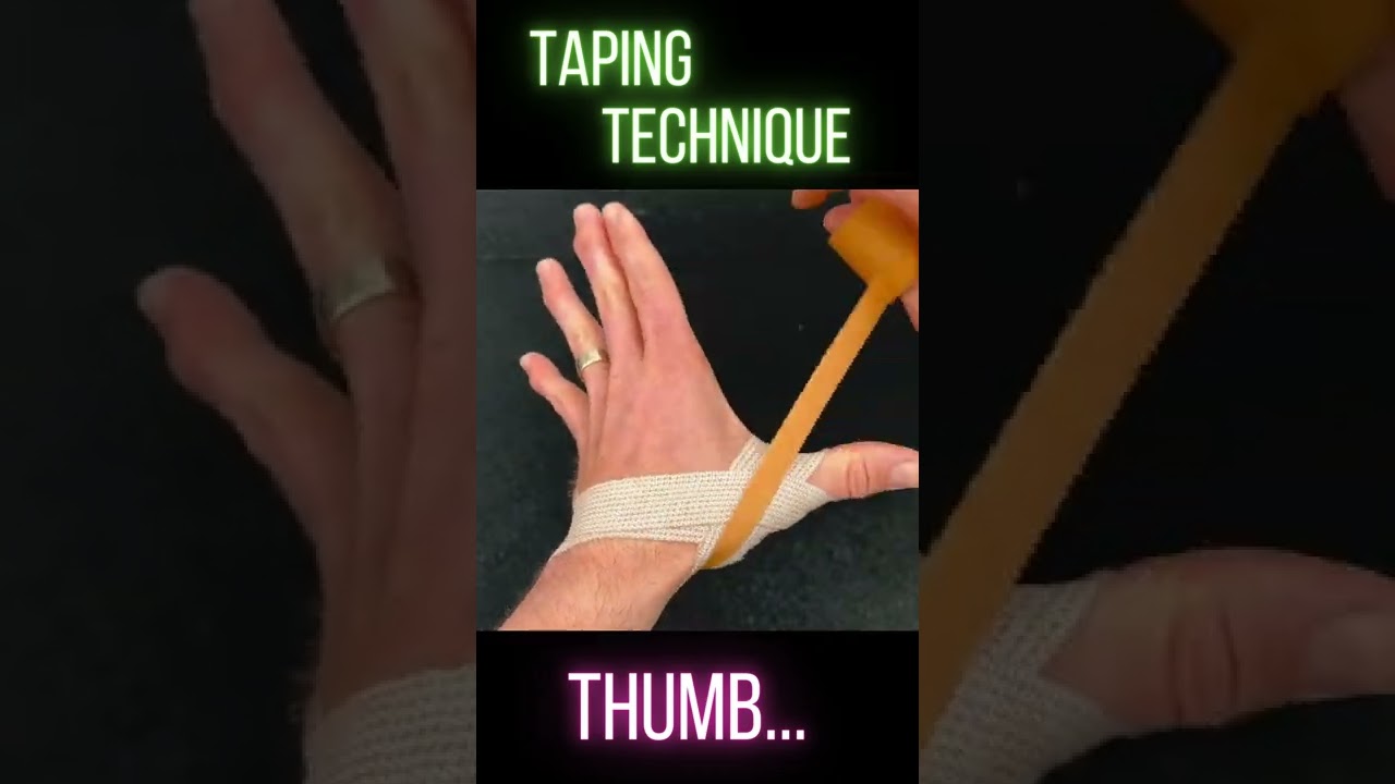 How to tape a thumb with wrist support
