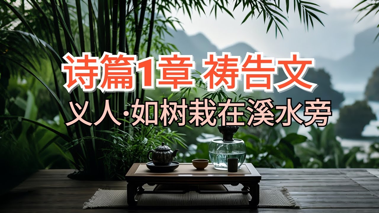 诗篇1章祷告文｜义人·如树栽在溪水旁