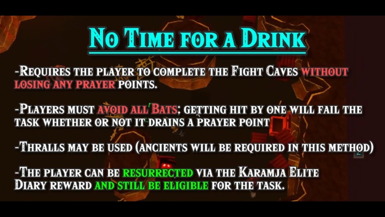 NO TIME FOR A DRINK - OSRS CA CHEESE GUIDE