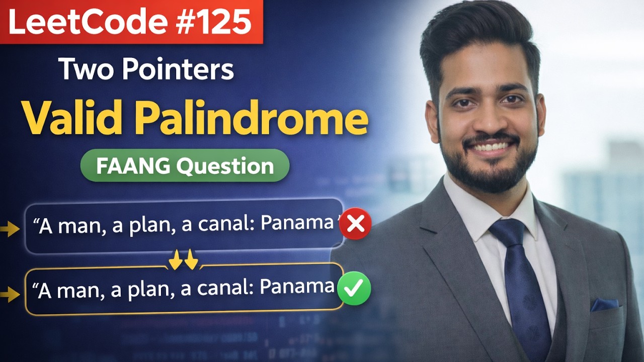 Leetcode 125 Valid Palindrome | Java | Pattern 2 : Two Pointers