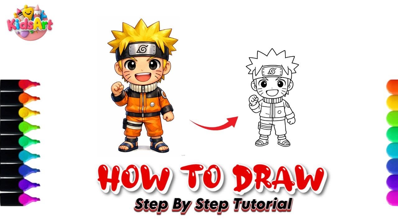How to Draw Chibi Naruto Drawing | Easy Anime Drawing Step by Step for Beginners