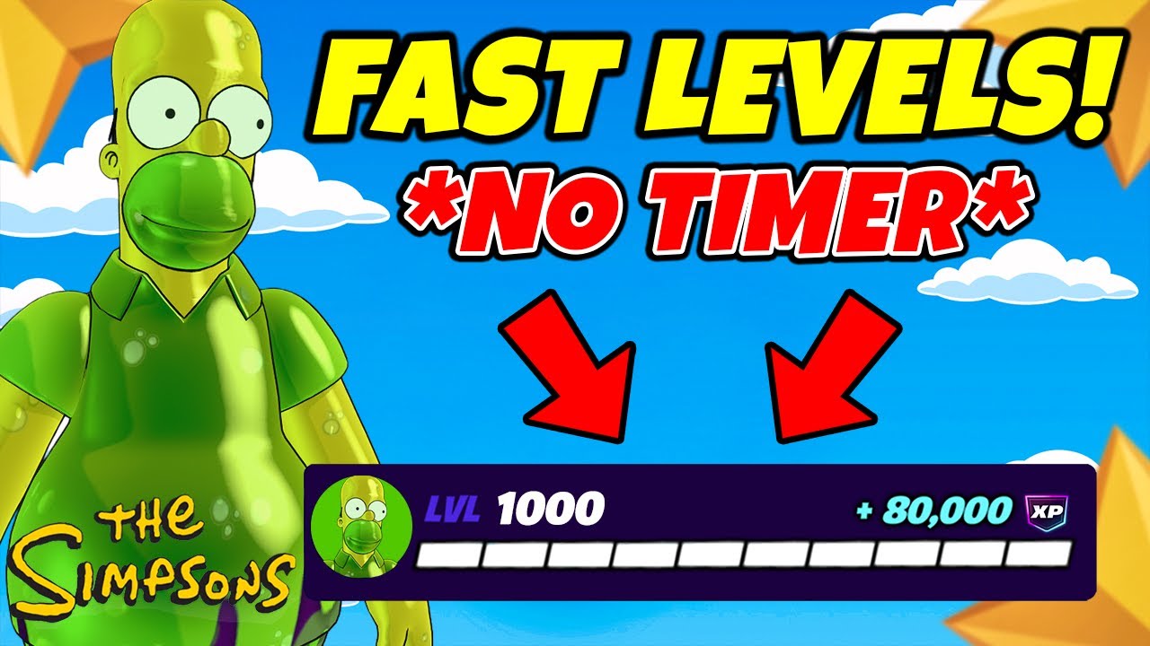 NO TIMER Fortnite XP MAP to LEVEL UP FAST in Chapter 6 Simpsons Mini Season 2 (Earn XP)