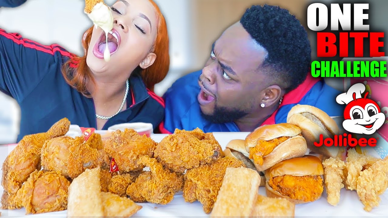 ОДИН УКУС JOLLIBEE CHICKEN CHALLENGE! (ДЖОЛИБИ МУКБАНГ) 먹방 КОРОЛЕВА ЗВЕРЬ И ЗВЕРЬ