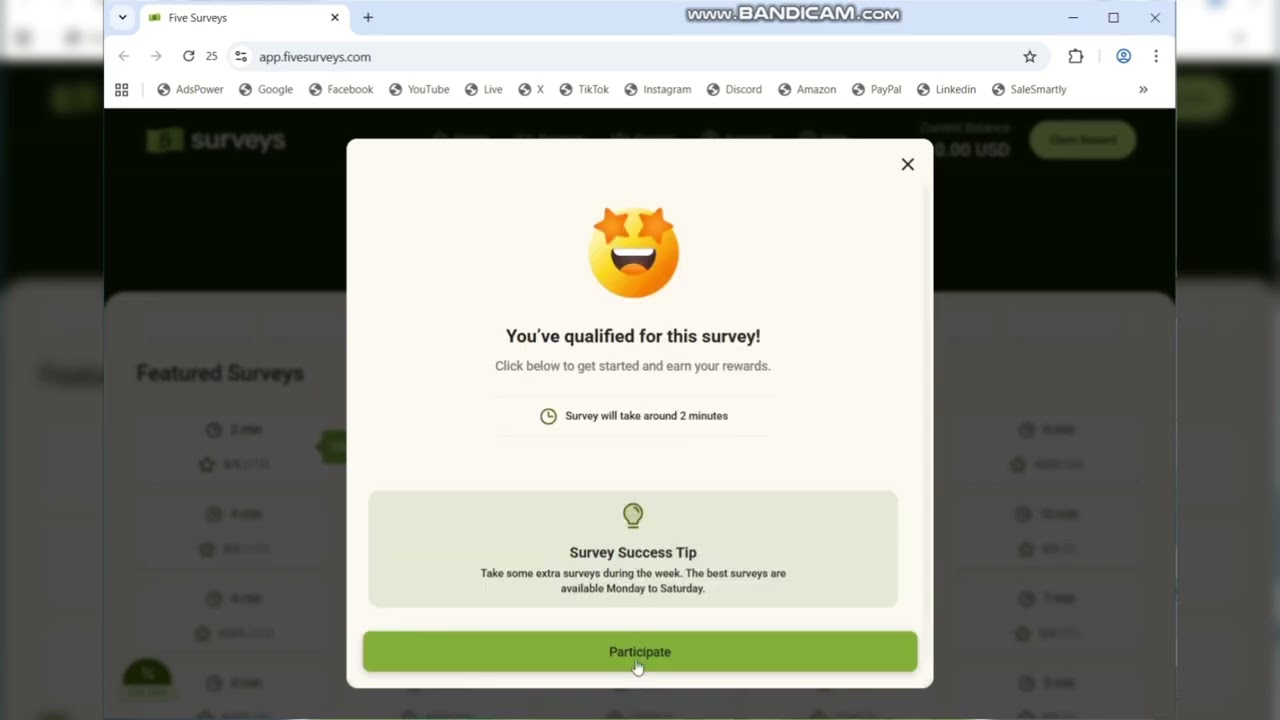 الربح من الانترنت ✅ شرح موقع five surveys لجمع بطاقات الهدايا