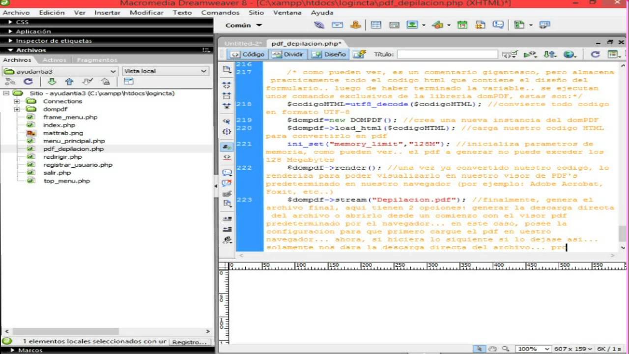 [ING SW I] Creacion de PDF's con domPDF (PHP+HTML+MySQL)