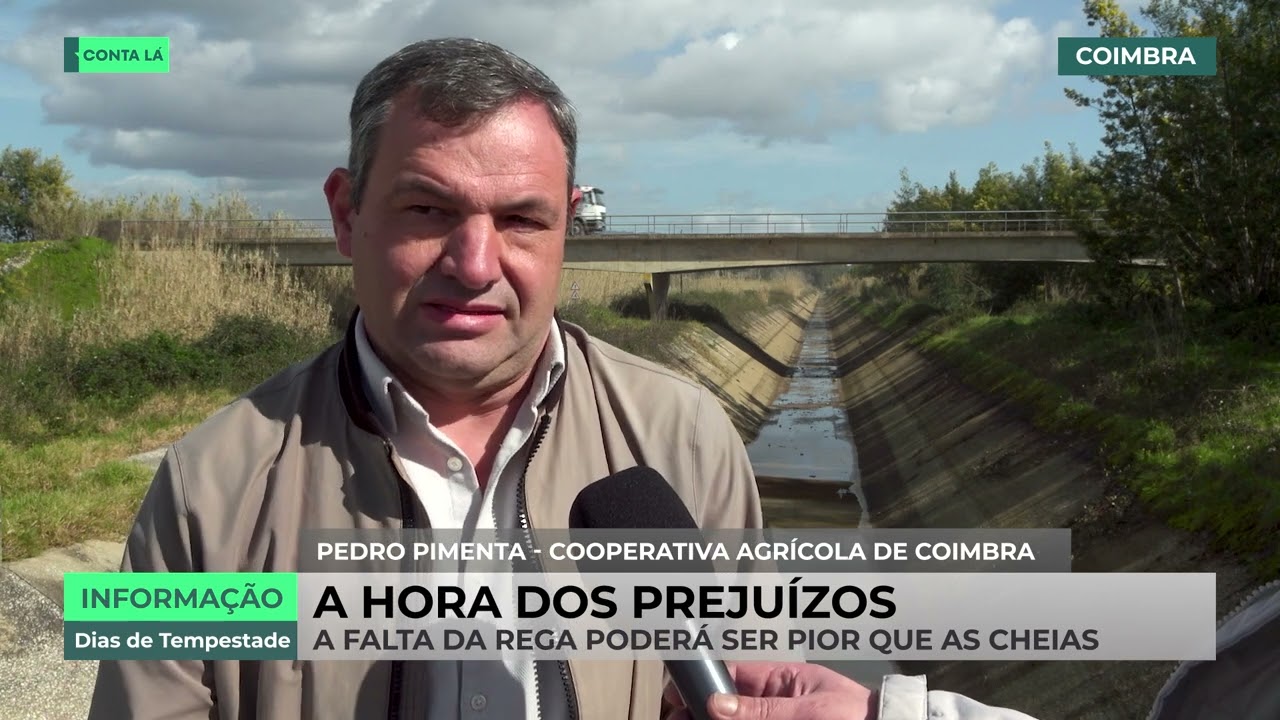 Cooperativa Agrícola de Coimbra receia que a rega não seja reposta a tempo das próximas culturas