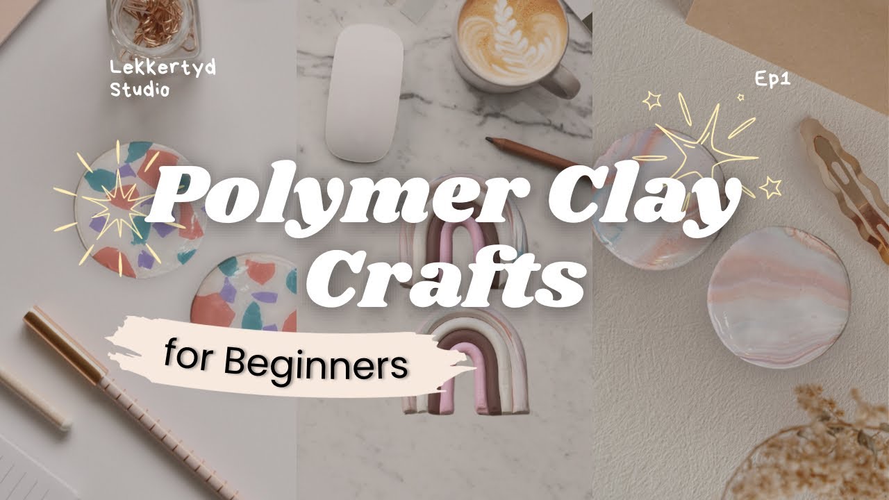 DIY Polymer Clay Coasters | 3 Easy Techniques (No Tools Needed!)