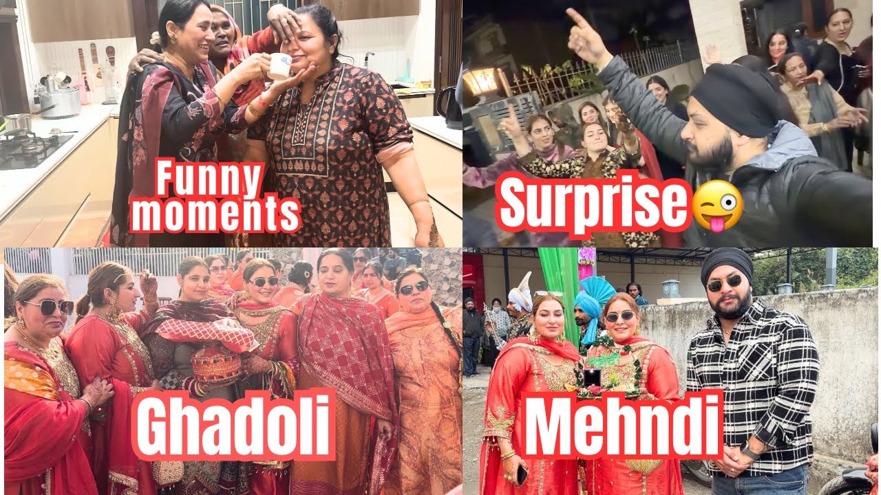 LADKI VALO KO DIYA TAGDA SURPRISE😛|DAY-4 GHADOLI &MEHNDI CEREMONY😊|FUNNY MOMENTS & FAMILY DANCE😜