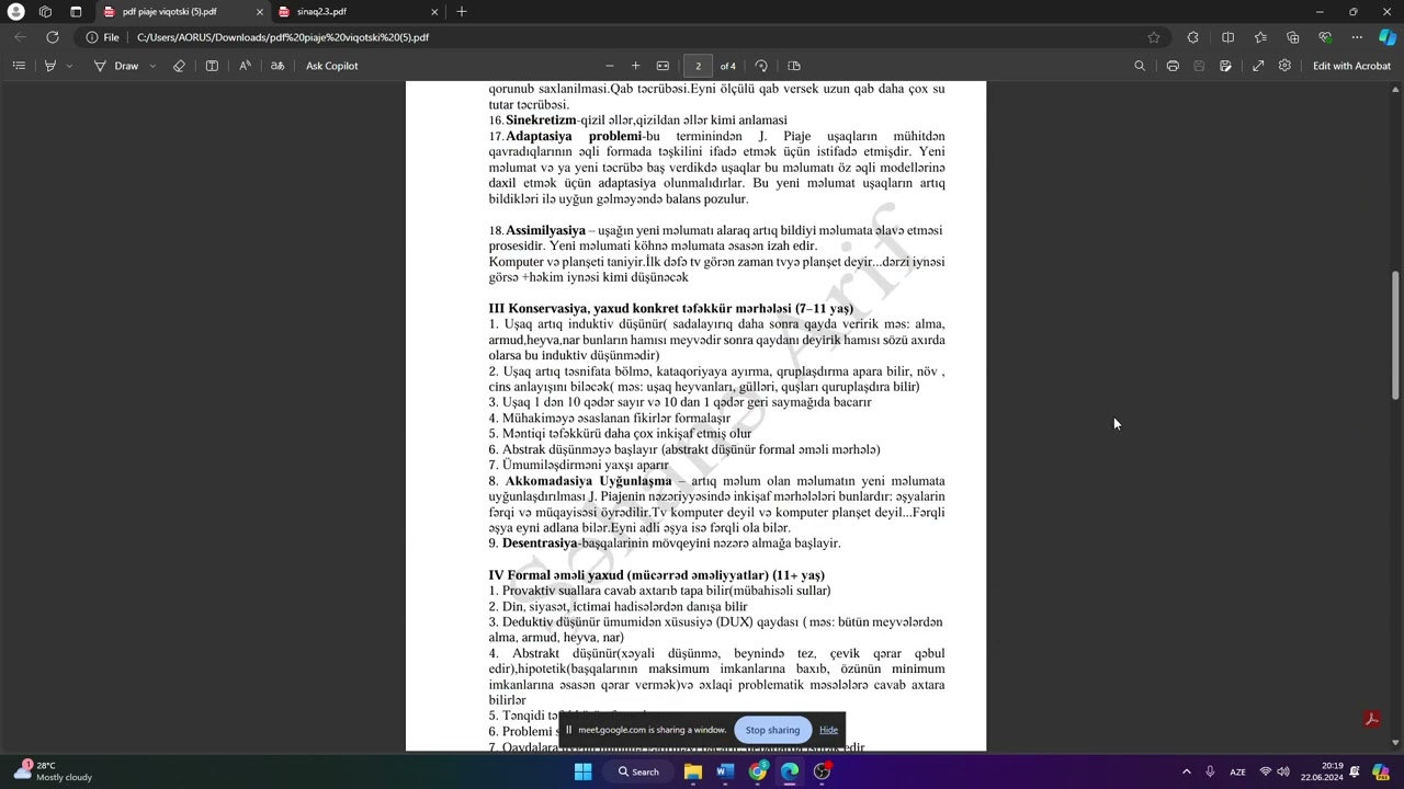 PİAJE VİQOTSKİ ödenisli dersimizden