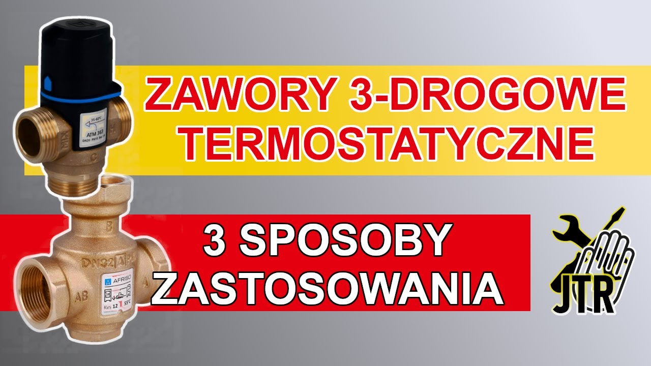 Zawory 3 drogowe termostatyczne, sterowanie temperaturą CO