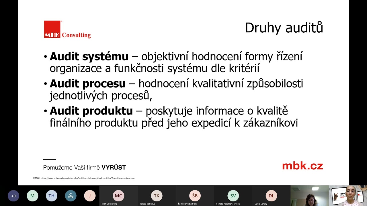 Záznam z webináře: Interní auditor - Je ještě kam se zlepšovat?