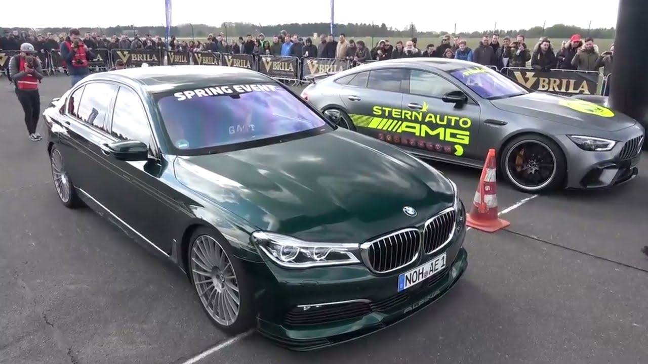 BMW alpina B7 VS Mercedes Benz GTR AMG - Drag racing