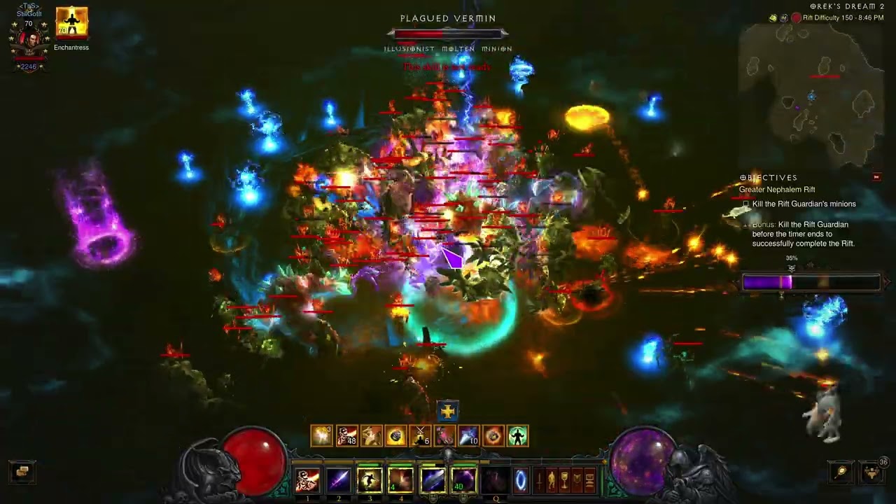 [Diablo 3] Season 34 GR 150 7:56 SSF baby Wizard Firebird solo rank 1 EU