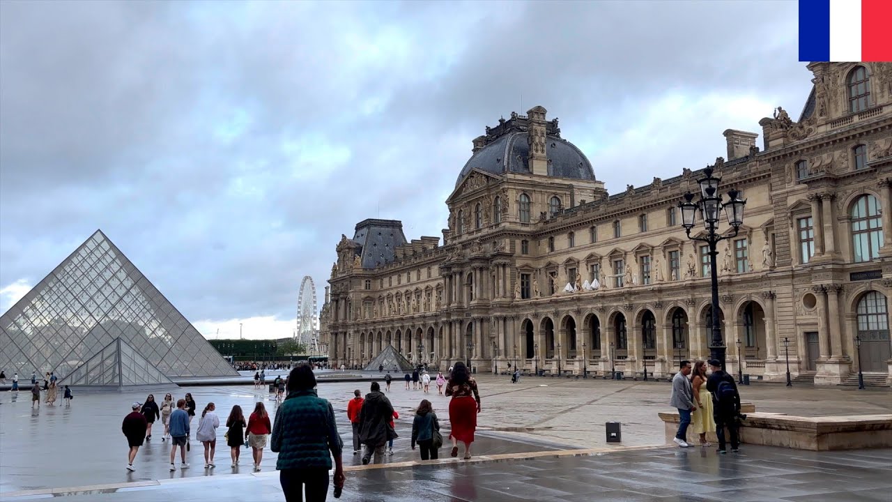 🇫🇷🌧️【4K HDR】Paris Walk: Saint Michel, Louvre, Châtelet & Saint Paul (July 21, 2025)