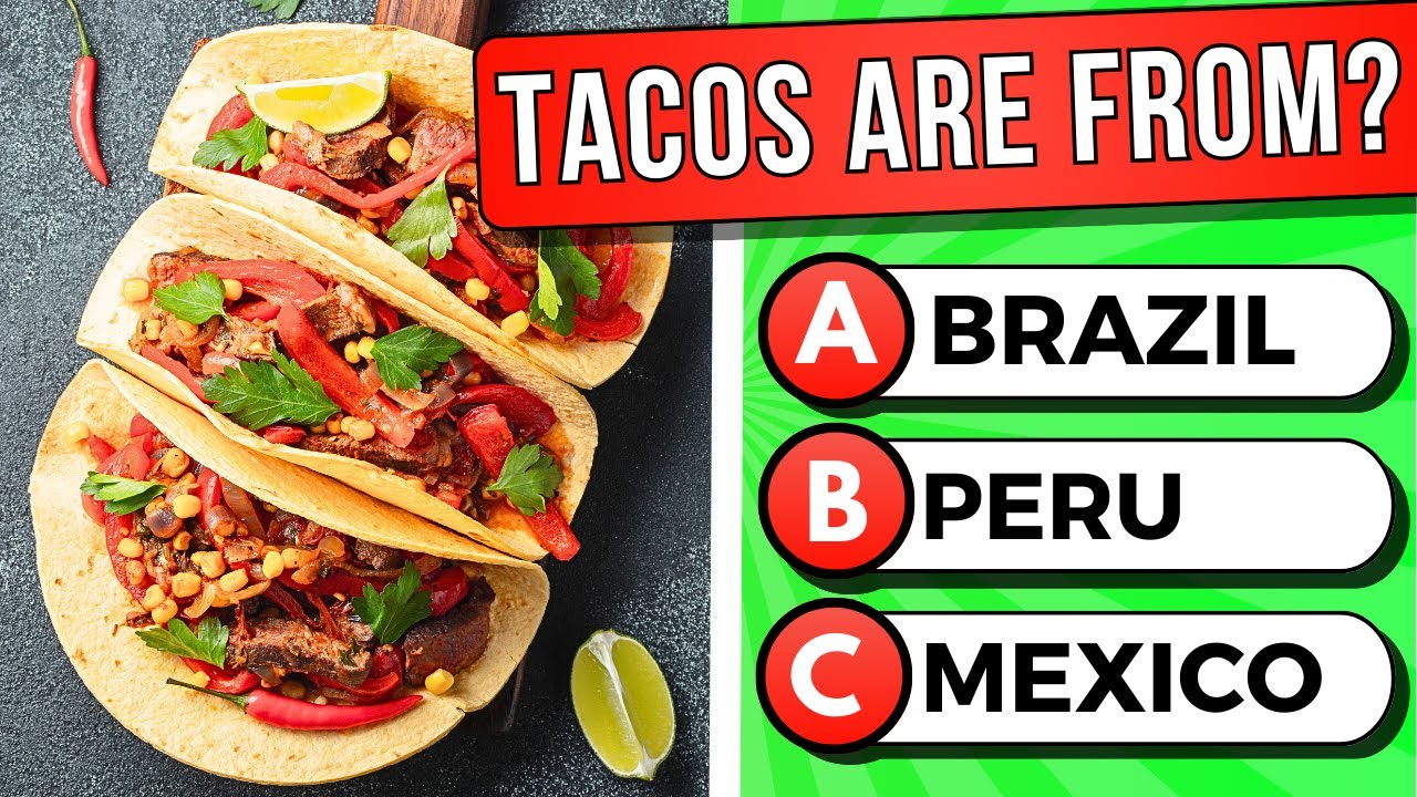 🌮 Guess the Country by its Food Quiz