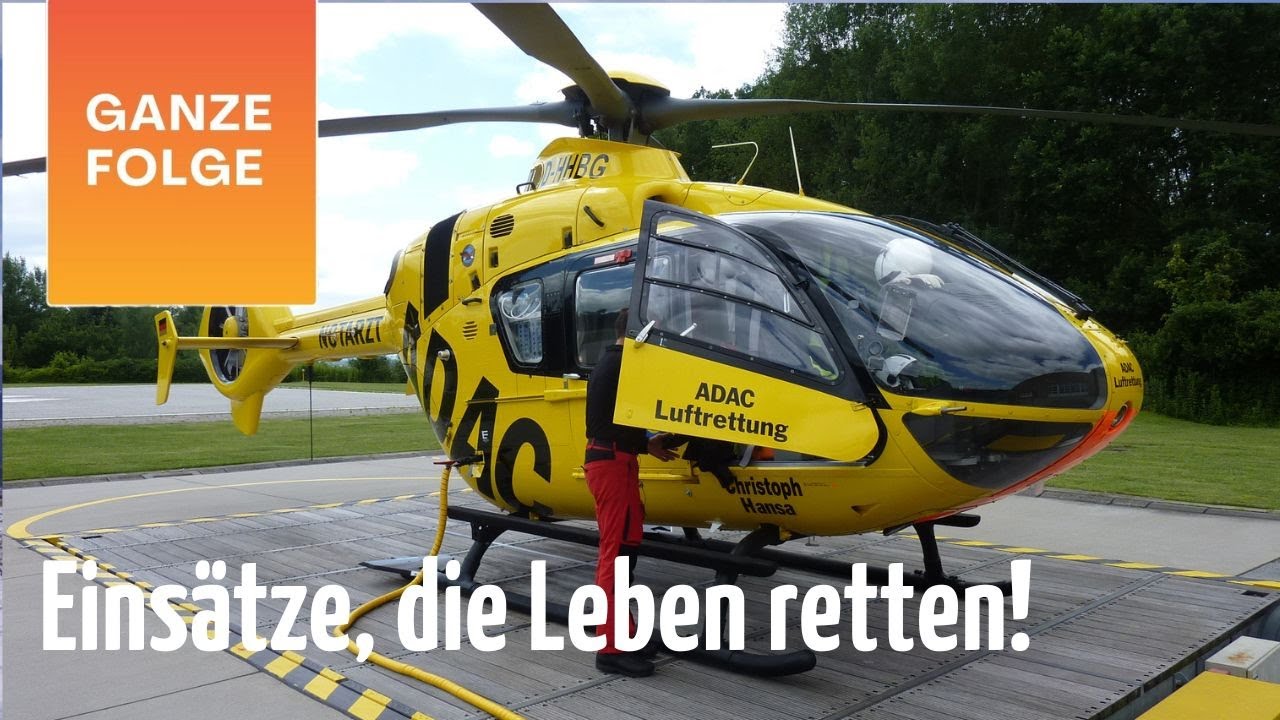 Hubschrauber-Rettung LIVE: Autobahnunfall, Schlaganfall & Notfälle