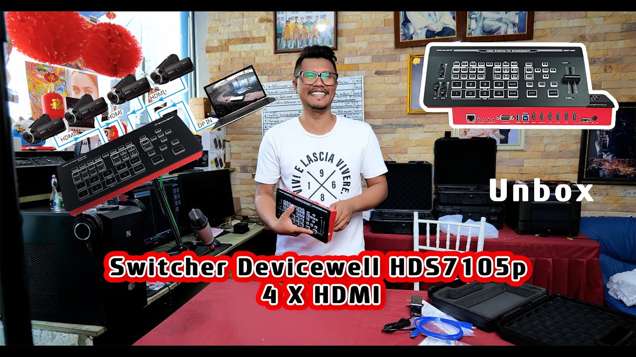 Devicewell HDS7105P Mini Switcher (4HDMI+1DP)/แกะกล่อง