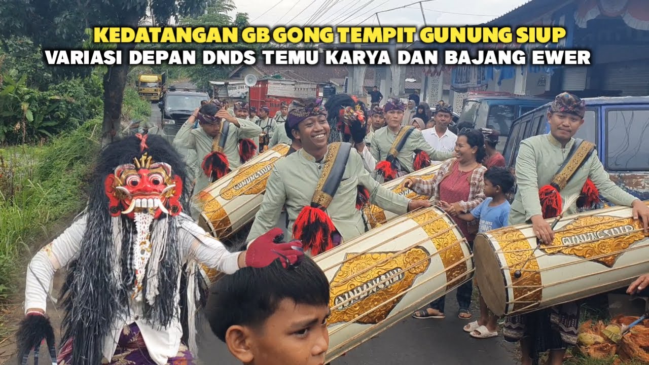 KEDATANGAN GENDANG BELEQ GONG TEMPIT VARIASI DEPAN DNDS TEMU KARYA DAN BAJANG BAJER DI DASAN GEDANG