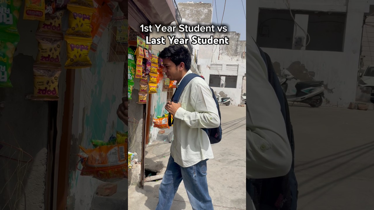 College 1st year vs Last year 🤣  #comedy #relatable #funny #college #students #latestmeme