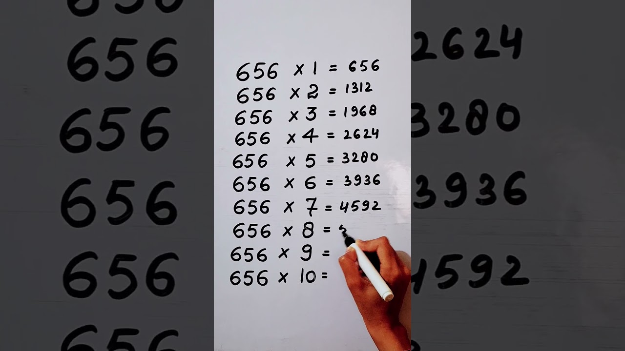 Write the Table of 656 in 17 second only..#maths #mathshack #mathstricks #mathematicks